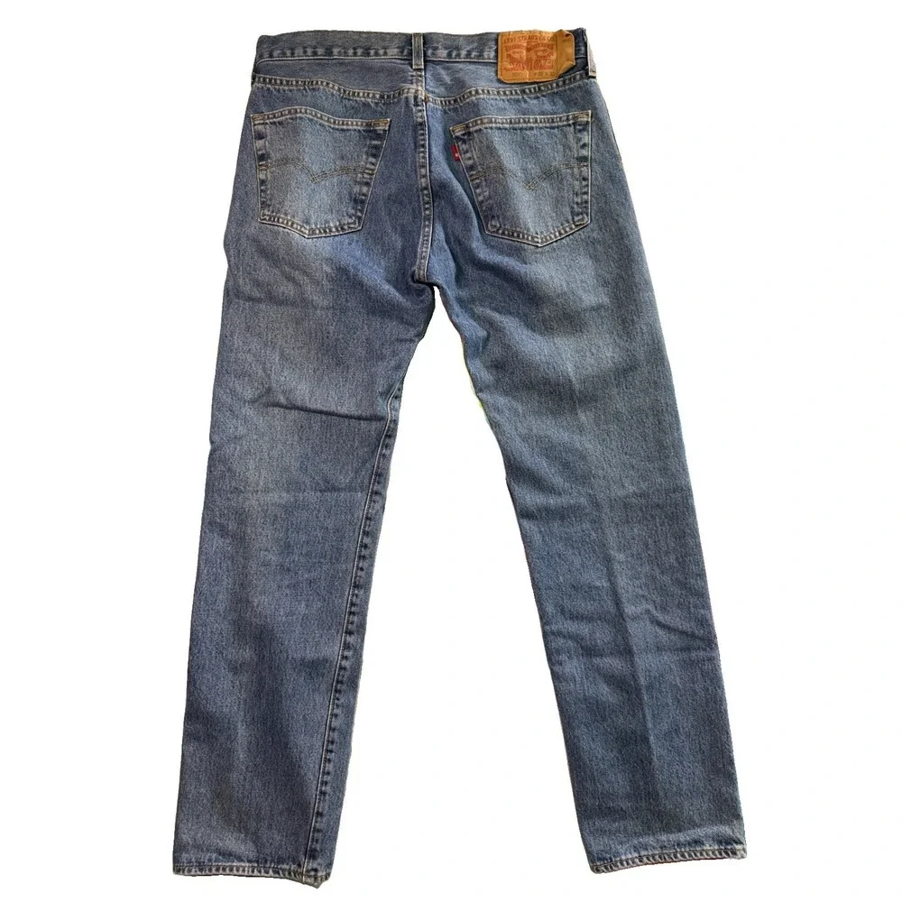 Levi's 501 Men Jeans 32x32 Straight Blue Button Fly Red Tab Denim Tag EUC
